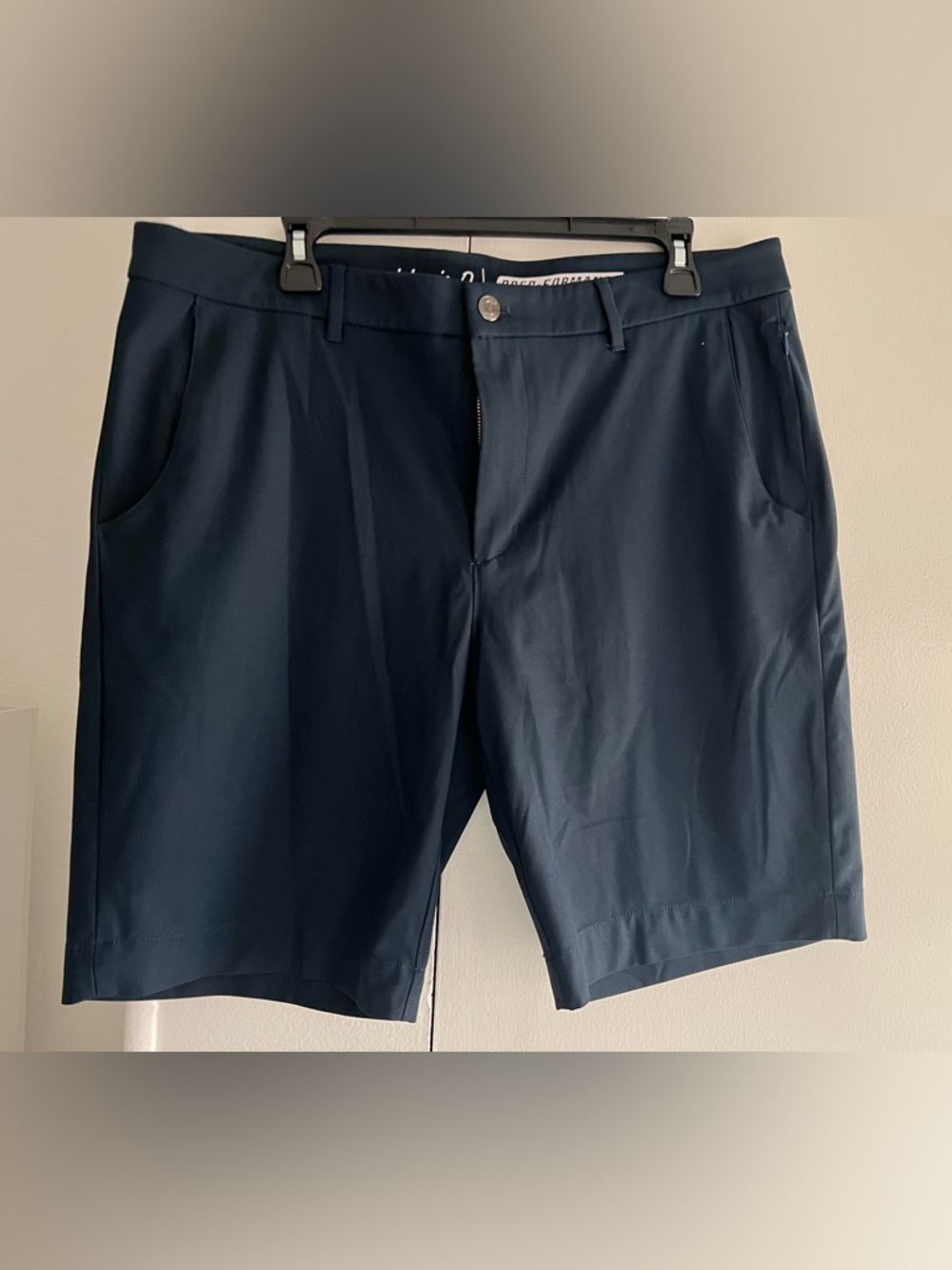 johnnie-O Navy Flat Front Performance Shorts